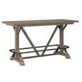 thumbnail image 1 of 78" Bar Height Trestle Table, Rectangular Bar Table, Wood Counter Height Table for Living Room, Brown, 1 of 6