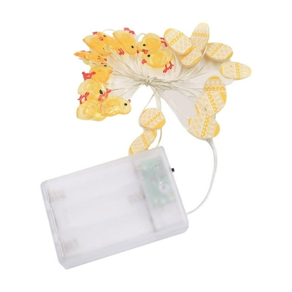 78" Easter Decorative String Lights, Warm White Chick & Eggs Light String Battery Powered Fairy Lights for Window, Tree, Patio Spring & Easter Decoration