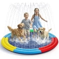 thumbnail image 1 of Splash Pad for Kids & Dogs, 78" Extra Large Non-Slip Thicker Sprinkler Mat, Backyard Outdoor Lawn Water Toys, Durable Summer Fountain Play Pool Gifts for Toddlers, Children & Pets, 1 of 7