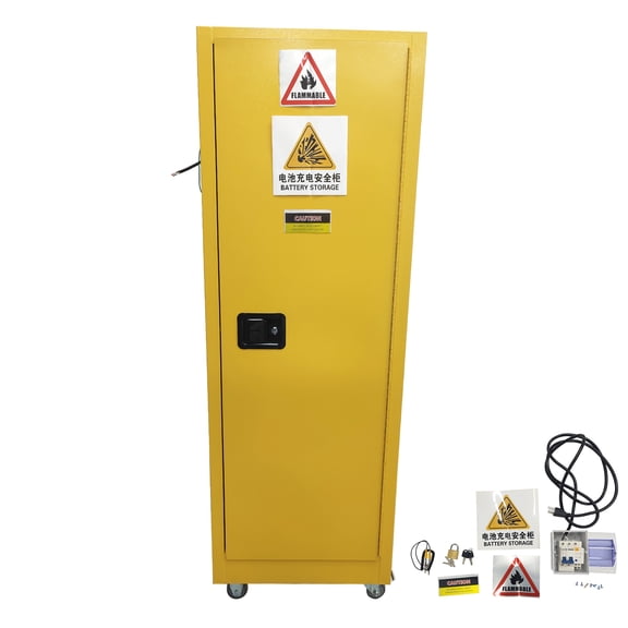 78 Gallon Safety Cabinet Fireproof Explosion-Proof Double-Layer Partition