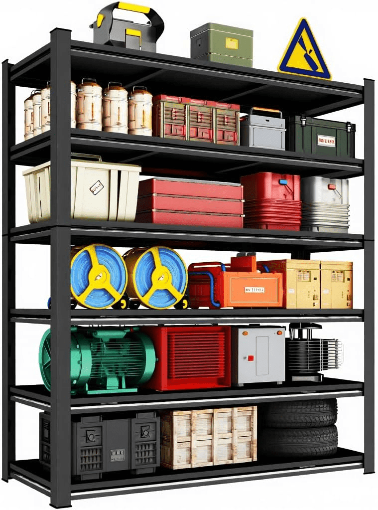 78''H × 36''W Kitchen Storage Rack, Metal Adjustable Shelf, 3600LBS, 6 ...