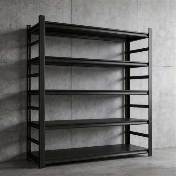 78"H Metal Storage Shelves, Garage Shelving, Heavy Duty Storage Shelf, Large Industrial Steel Racks for Garage, Basement & Factories, Multifunctional Utility shelf, 48"W*18"D