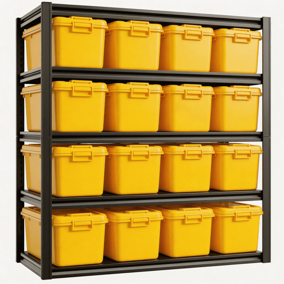 78"H x 36"W x 18"D Garage Shelving Heavy Duty 5-Tier Metal Shelving 3000LBS Storage Shelves Adjustable Metal Shelves for Storage Industrial Garage Shelf for Warehouse Basement Black
