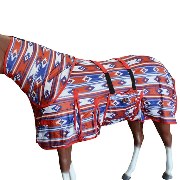 78 In Hilason Horse Fly Sheet Uv Protect Mesh Bug Summer DETACHABLE Neck