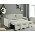 thumbnail image 1 of 78 Inch 3 in 1 Convertible Sleeper Sofa Bed, Modern Fabric Loveseat Futon Sofa Couch w/Pullout Bed, Small Love Seat Lounge Sofa w/Reclining Backrest, Furniture for Living Room, 1 of 10