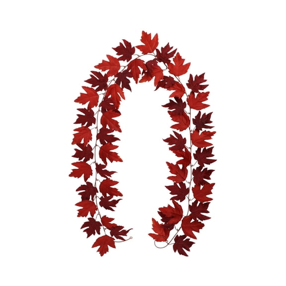 78 Inch Artificial Fall Maple Leaf Vine Garland, Trailing Faux Autumn Swag for Front Door Table Thanksgiving Outdoor Decor