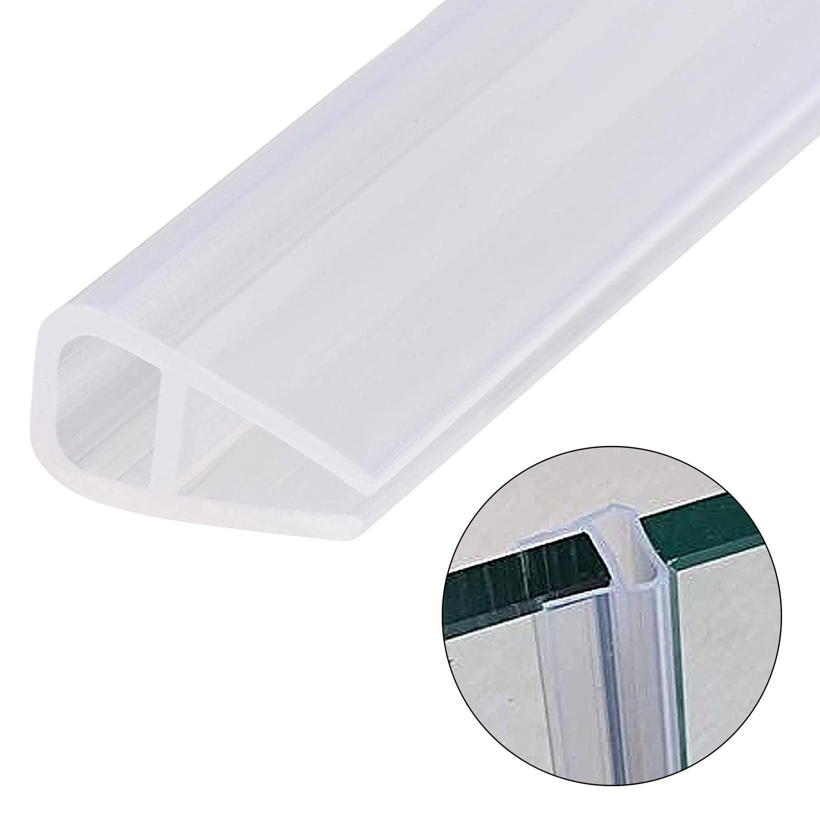 78 Inch Bath Shower Screen Door Seal Strip For 4-6mm Glass, Clear ...