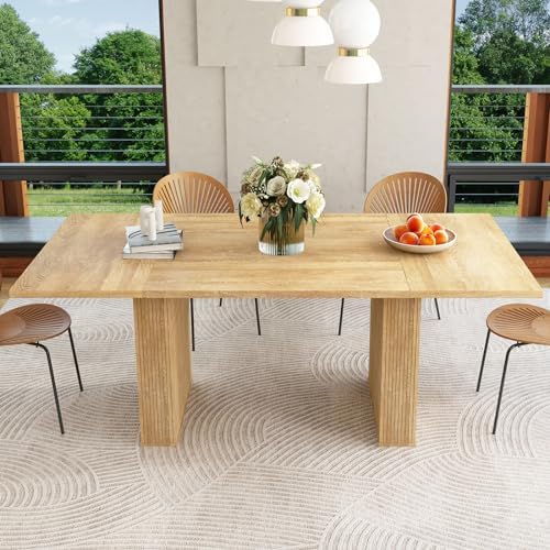 78 Inch Dining Table for 6 8 10, Modern Farmhouse Rectangular Kitchen ...