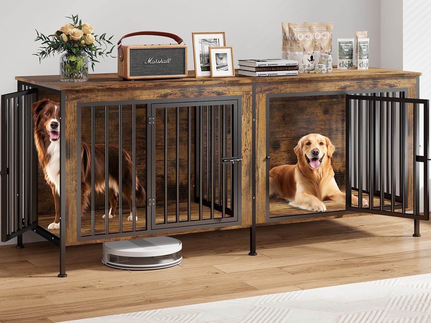 Snapshot of Wooden Stud Wall Cage Attachments For Dogs