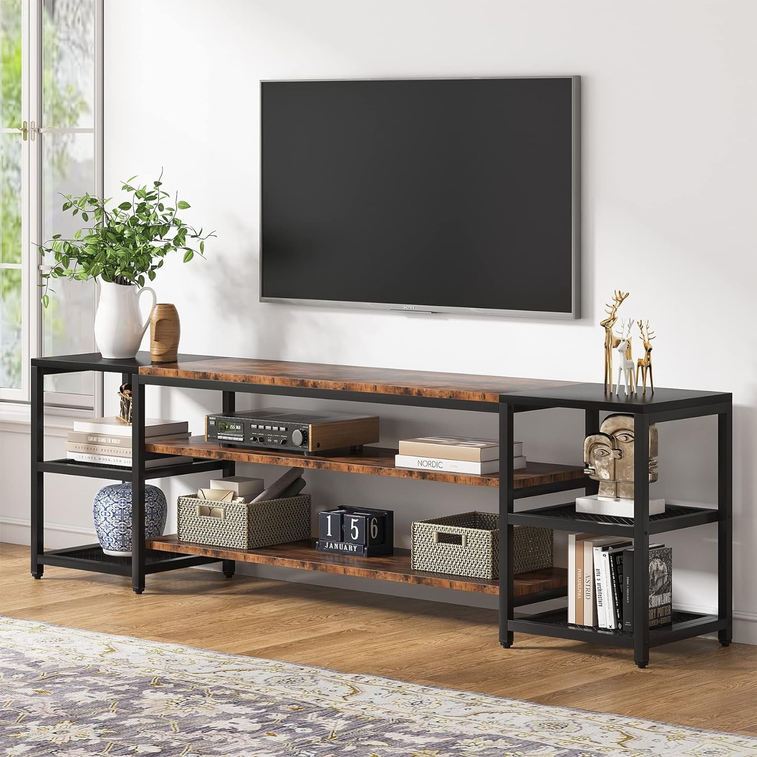 78 Inch TV Stand for TVs up to 85 Inch Media Entertainment Center