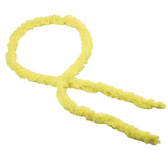 78 Inch Yellow Christmas Fur Ribbon Trim Shaggy Fuzzy Fabric Roll Soft Decorative Fluffy Furry Plush Strips Trimming Bulk
