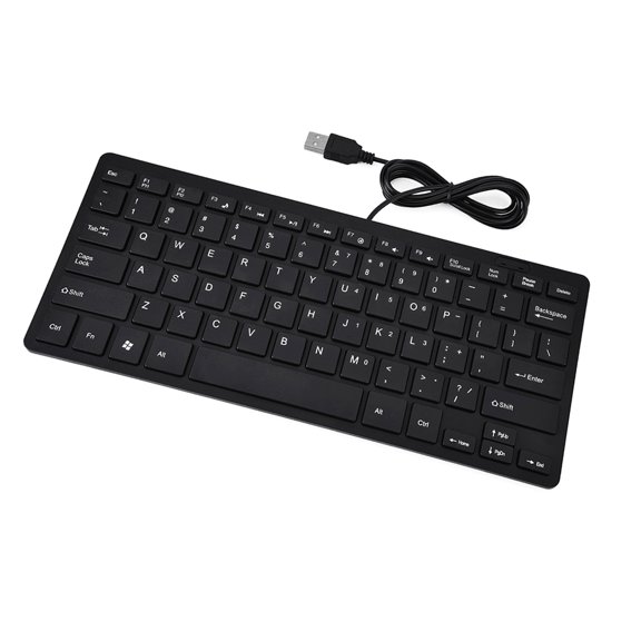 78,Key Mini Wired Keyboard, USB Connectivity For Laptop, PC, Durable Portable Design