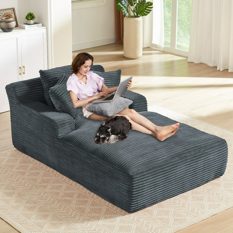 78''L Boneless Couch, Oversized Chaise Lounge Chair Indoor