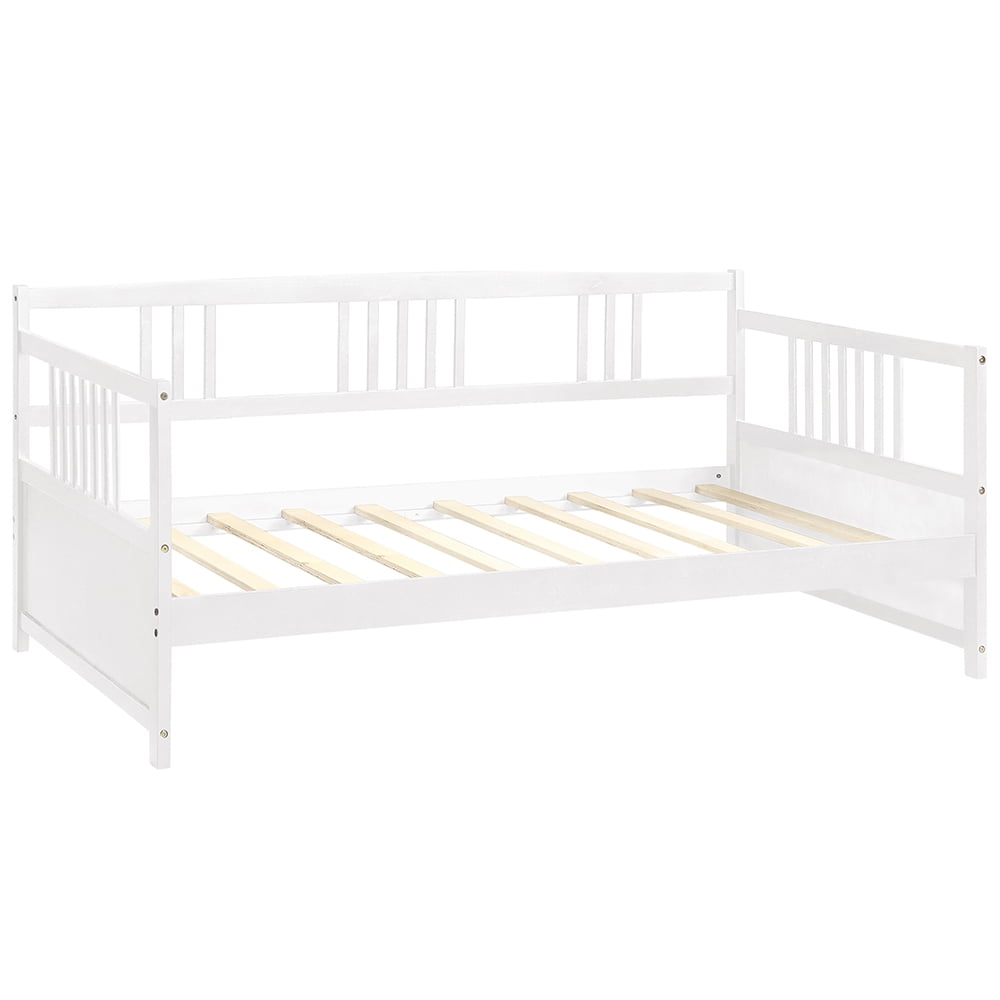 78" Modern Solid Wood Daybed, Multifunctional Day Bed Frame, Twin/White