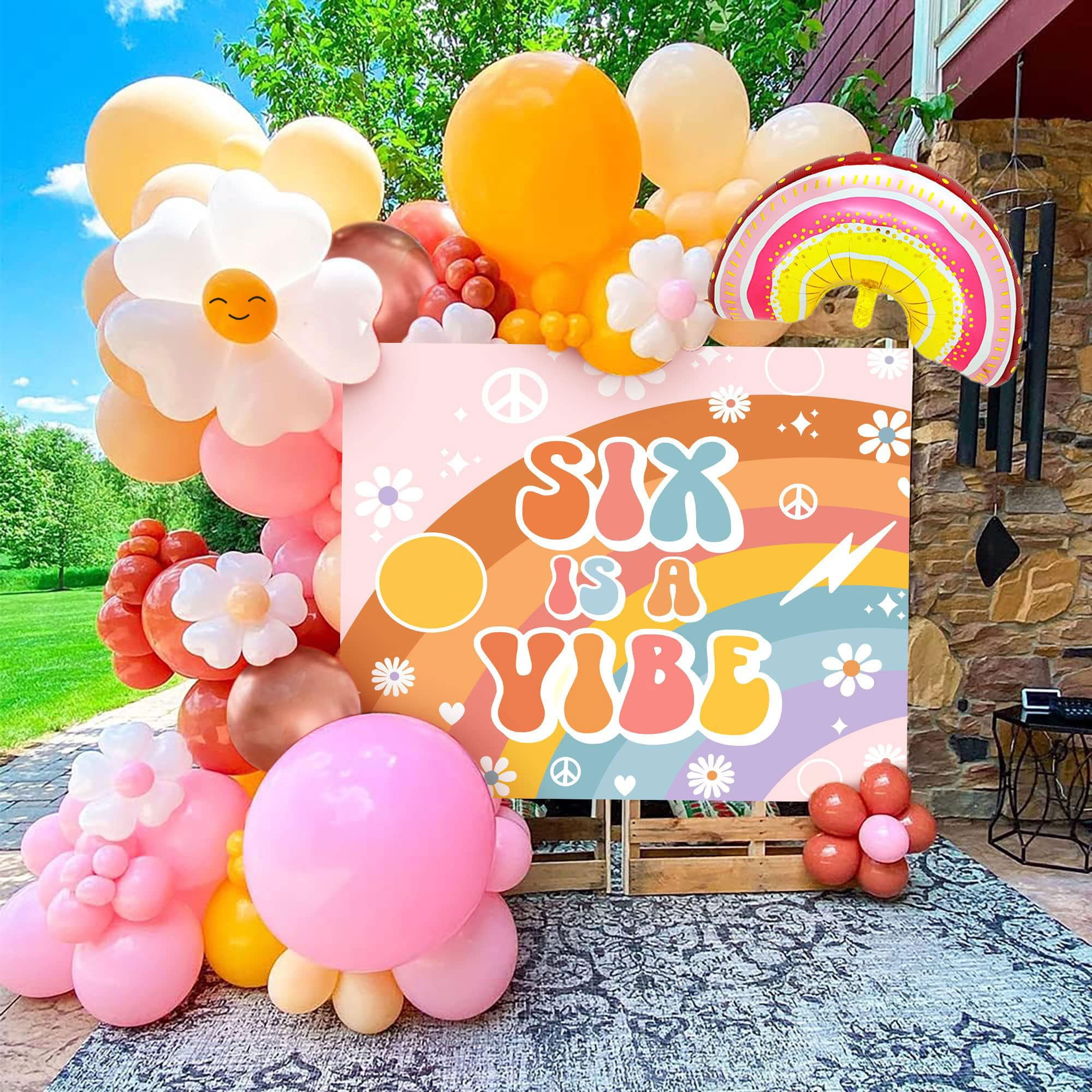 78 PCS Six is IFF17 Vibe Party Decoration Backdrop Six is Vibe Birthday ...