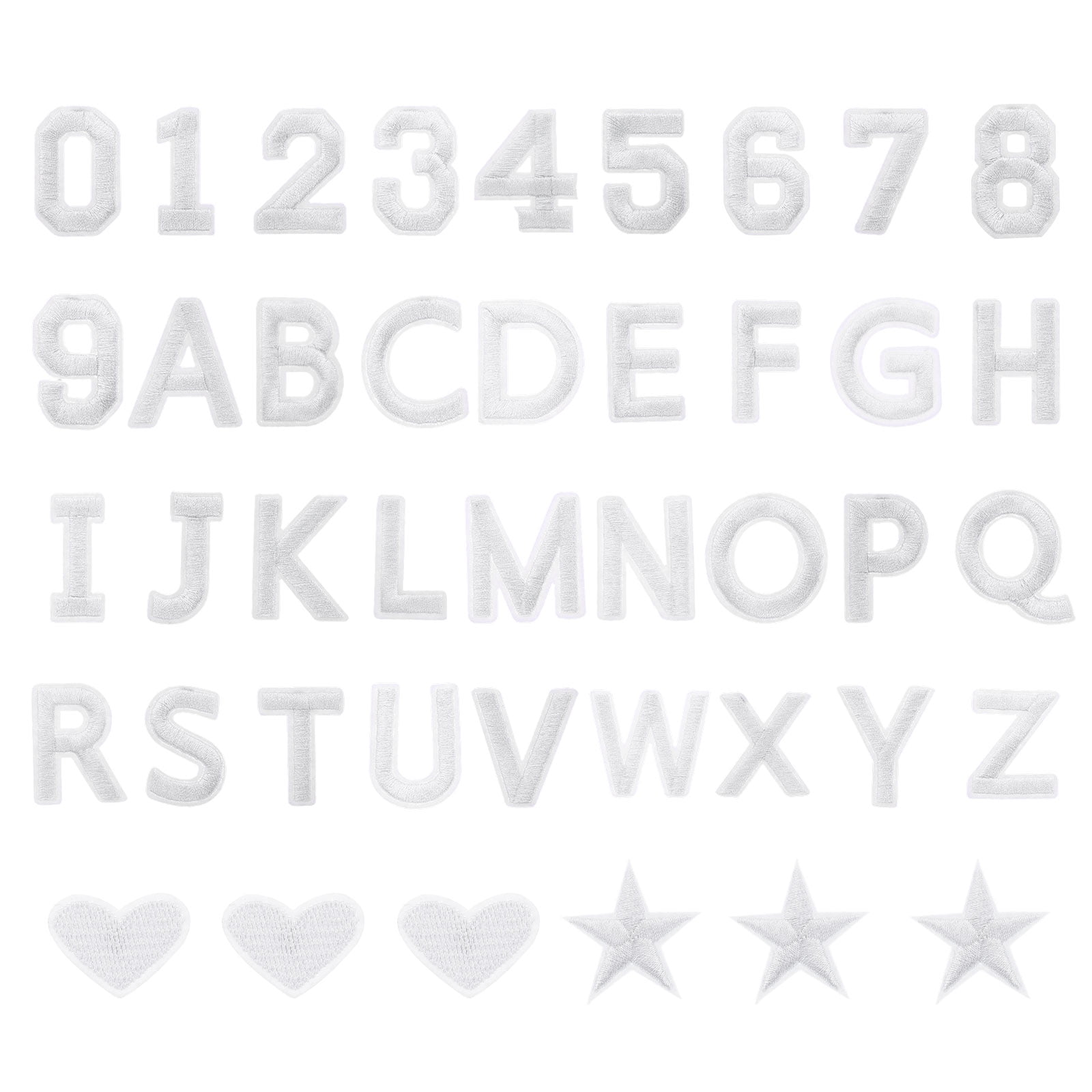 78 Letters Uxcell 78 Pcs Iron on Letters and Numbers 1.5