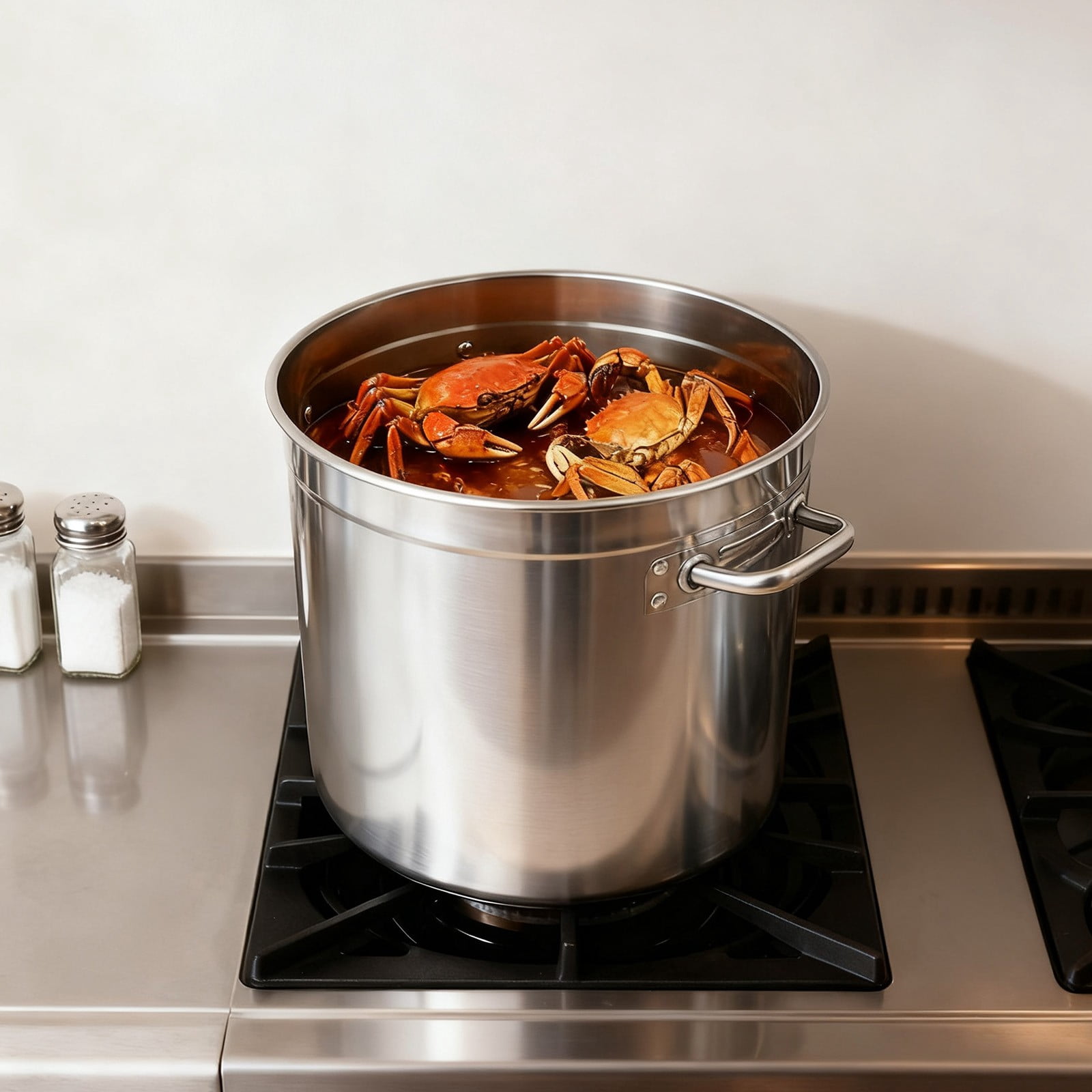 74L Countertop Round Crawfish Seafood Boil Pot Stainless Steel Stock ...