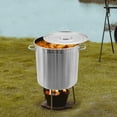 thumbnail image 1 of 78 Quart Stock Pot Stainless Steel Large Kitchen Soup Big Cooking Steaming Fryer, 1 of 13
