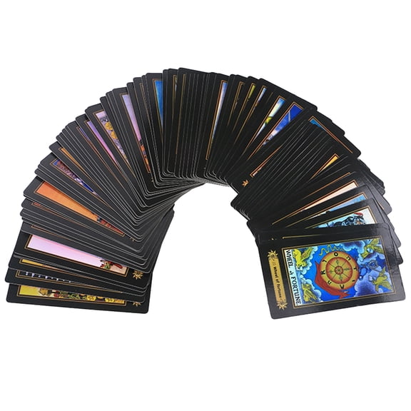 78 Tarot Deck with Guidebook Classic Future Telling Game for Beginners and Professional Player Holographic Tarot Cards Artwork for Divination(Set of 2)