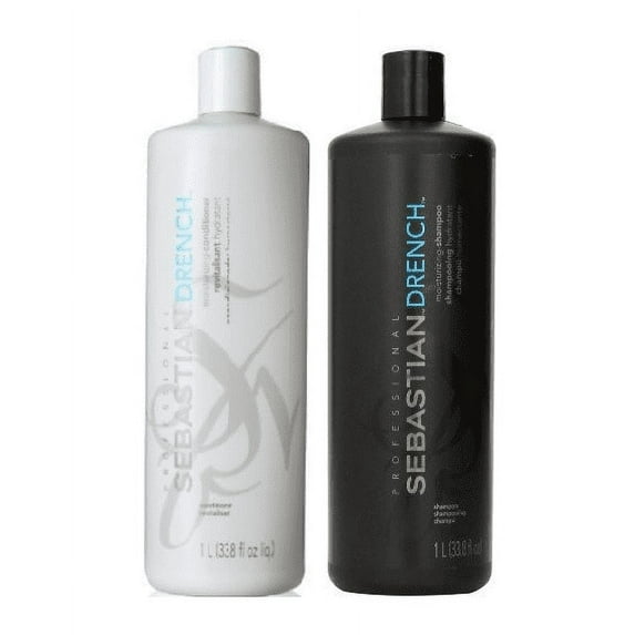 ($78 Value) Sebastian Drench Moisturizing Shampoo and Conditioner Liter Duo, 33.8 Oz