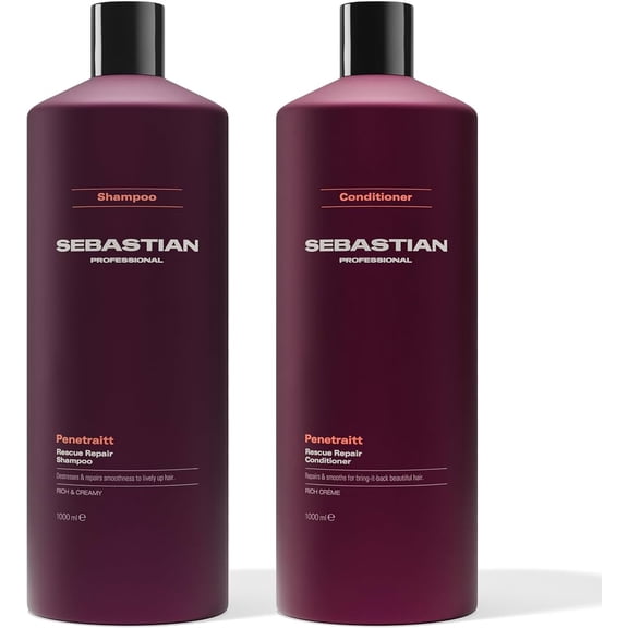 ($78 Value) Sebastian Penetrait Strengthening and Repair Shampoo and Conditioner Duo Set, 33.8 oz.