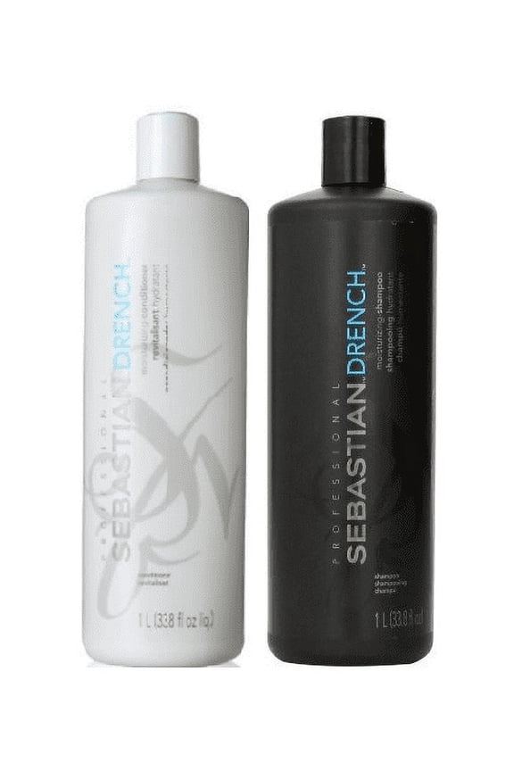($78 Value) Sebastian Professional Drench Moisturizing Shampoo & Conditioner Duo, 33.8oz Each
