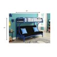 thumbnail image 1 of 78" X 41" X 65" Twin Over Full Navy Metal Tube Futon Bunk Bed, 1 of 2