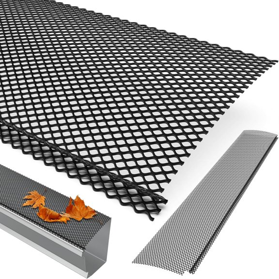 78 ft Lock in Gutter Guard, 6 Inch Heavy Duty Steel Leaf Filter Gutter Screens, Snap in Anti-overflow Micro Mesh Protection Covers, Fit 4", 5" and 6" K Style Rain Gutter (6 x 78 ft (26 Pack))