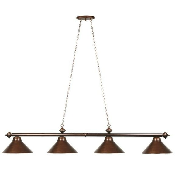 78 in. 4 Light Fixture Billiard Light - Cappuccino