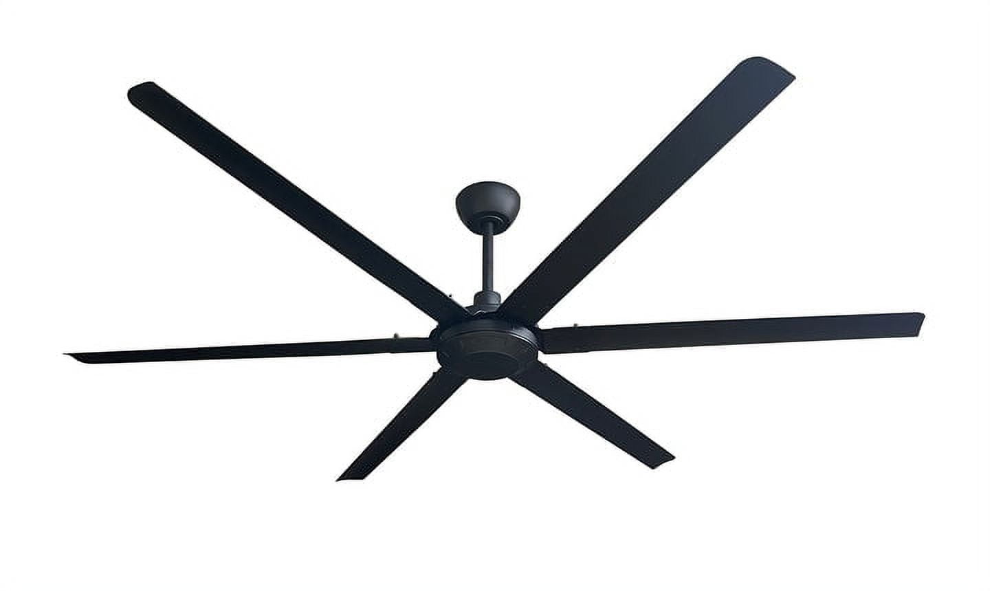 78 in. High Volume Low Speed Outdoor Black BLDC Big Ceiling Fan, with