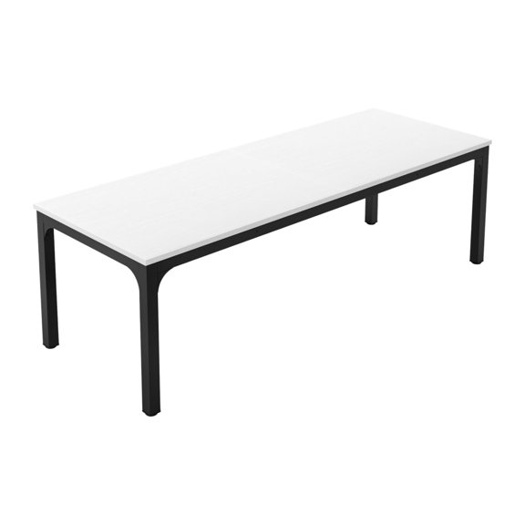 78 in. Rectangle Black/White MDF Computer Desk Practical Conference Table Dual Workspace Desk Home Office Workstation