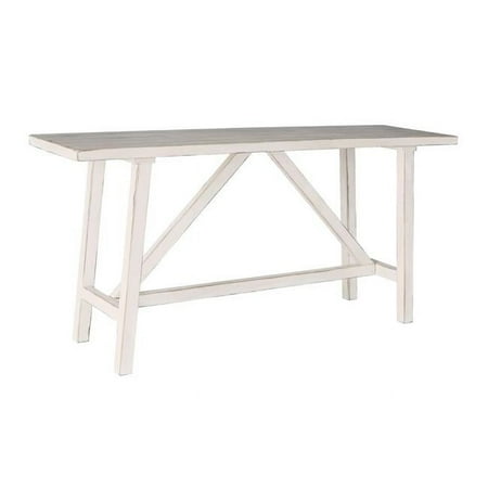 78 x 22 x 37 in. Console Table, Antique White Linen Finish