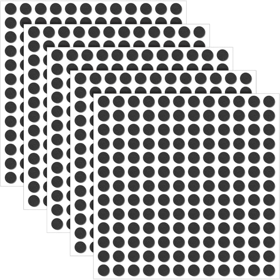 780 Pcs Small Felt Pads for Coasters Bottom Dots, 10mm Self-Adhesive Round Felt Furniture Pads, 1 mm Thick Non-Slip Cushion Dots for Chair Legs, Cabinet Door Bumpers, Floor Protectors (Black)