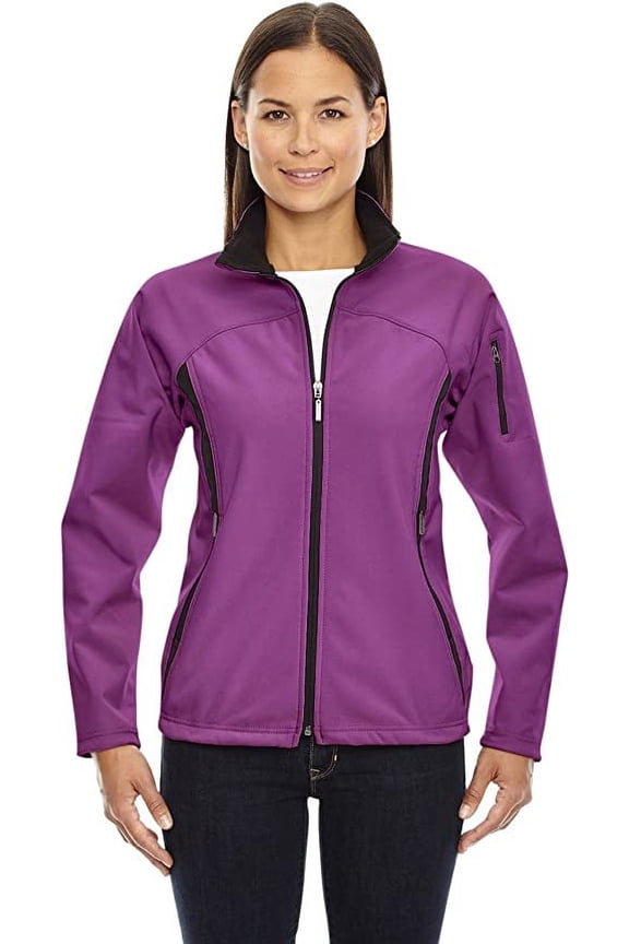 78034 North End Ladies Three-Layer Performance Jacket Plum Rose XL