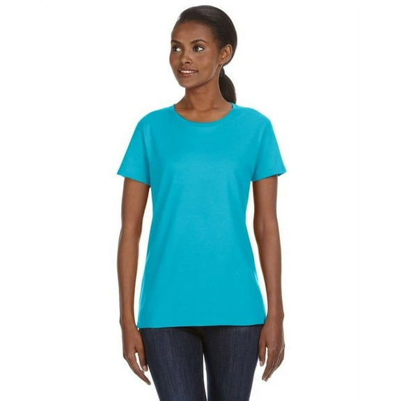 780L Anvil Ladies' Midweight Mid-Scoop T-Shirt Pool Blue XL