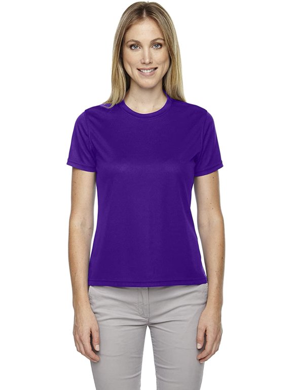 78182 Core 365 Ladies' Performance Pique Crew Neck Campus Purple S