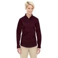 thumbnail image 1 of 78193 Core 365 Ladies Operate Long-Sleeve Twill Shirt Burgundy 2XL, 1 of 3