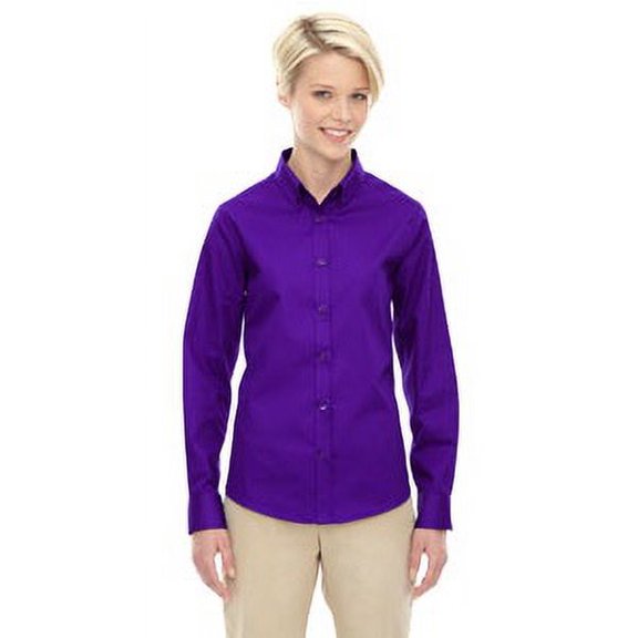78193 Core 365 Ladies Operate Long-Sleeve Twill Shirt Campus Purple XS