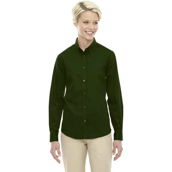 78193 Core 365 Ladies Operate Long-Sleeve Twill Shirt Forest XL