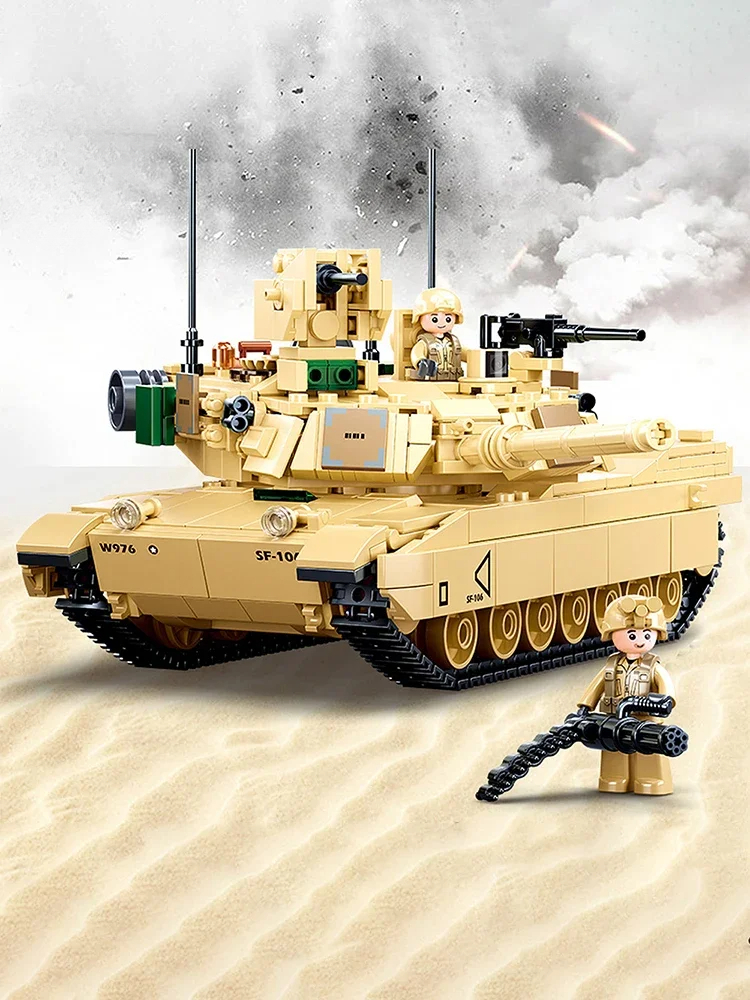781PCS Military Series Model Building Block Toys, M1A1 Tank Model ...