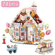 ZOGYMOZ Mini Building Candy House Set, 781 Pcs Mini Bricks Dessert Store Construction, Christmas Decoration Building Blocks Toy Gifts for Kids Adults