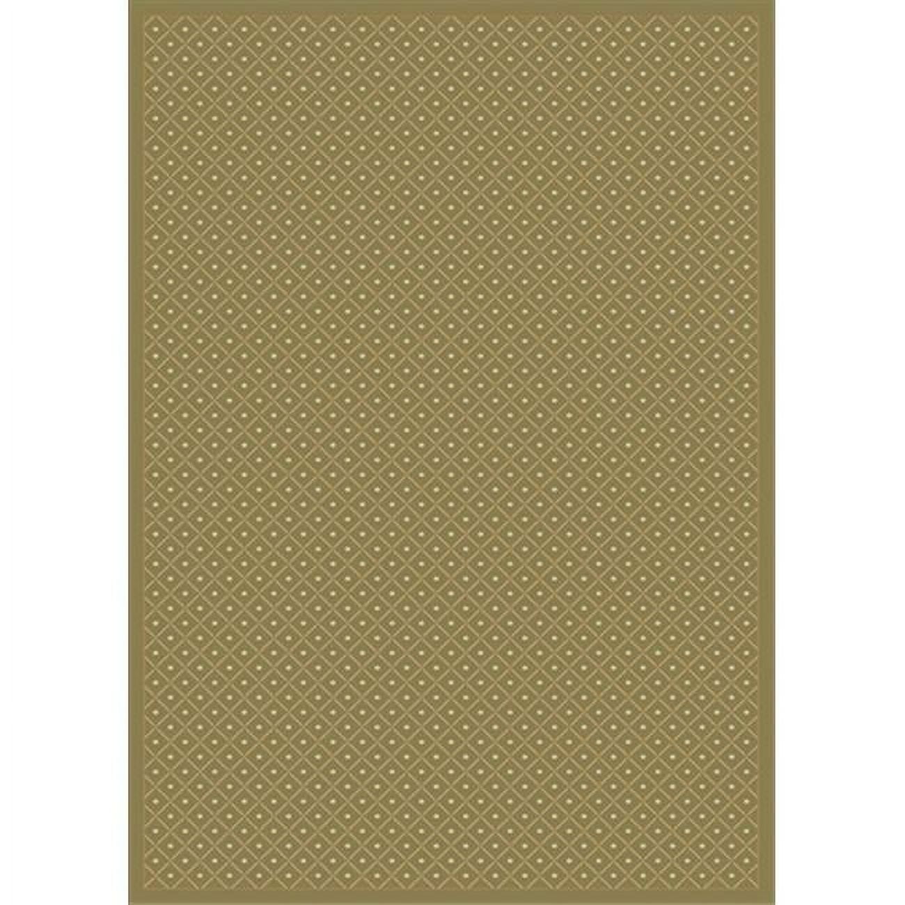 Sage Green Rectangular Synthetic Washable Area Rug 5' x 7'