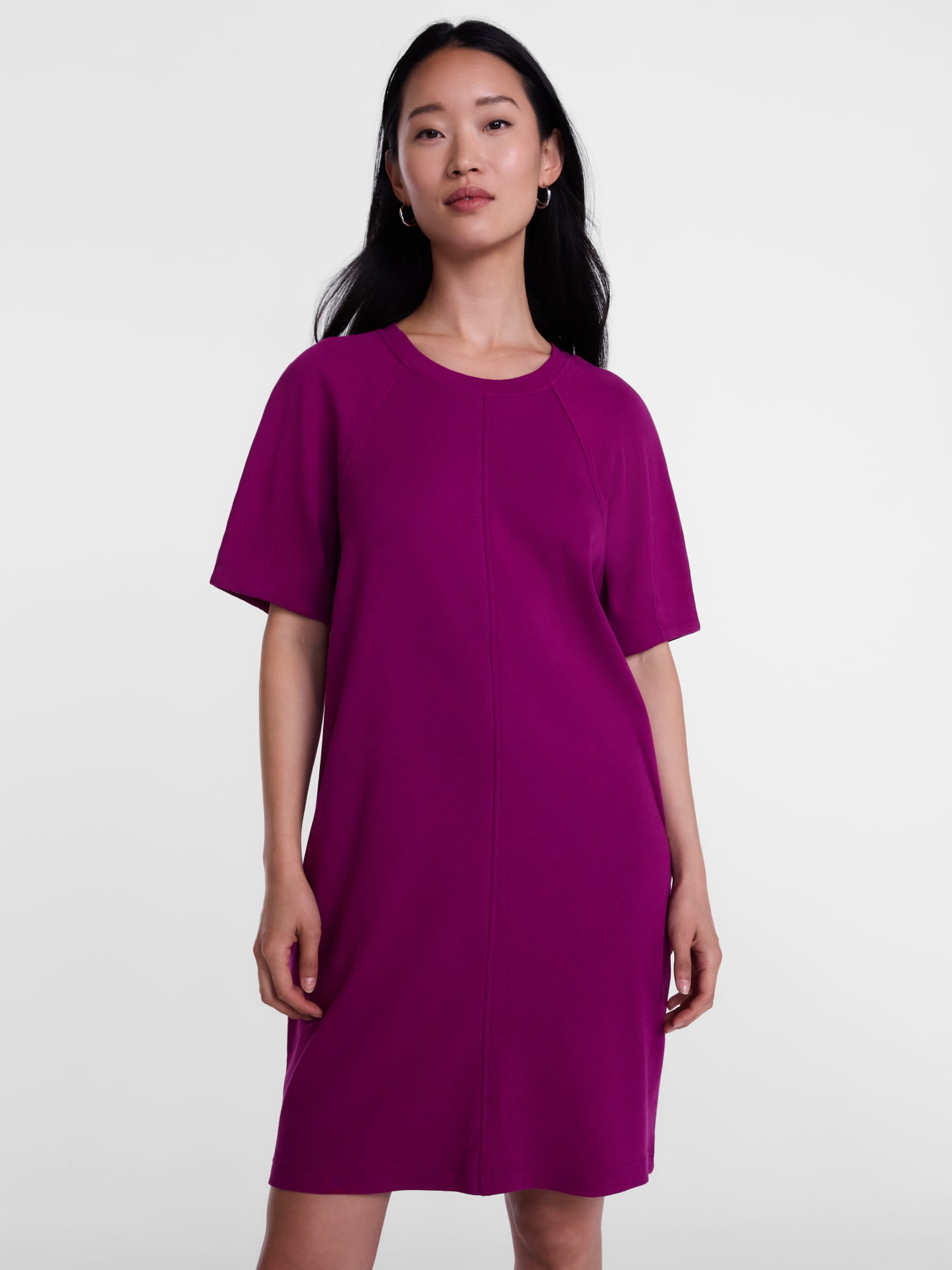 Scenario Women's and Women's Plus Mini Dress with Short Raglan Sleeves, Sizes XS-4X