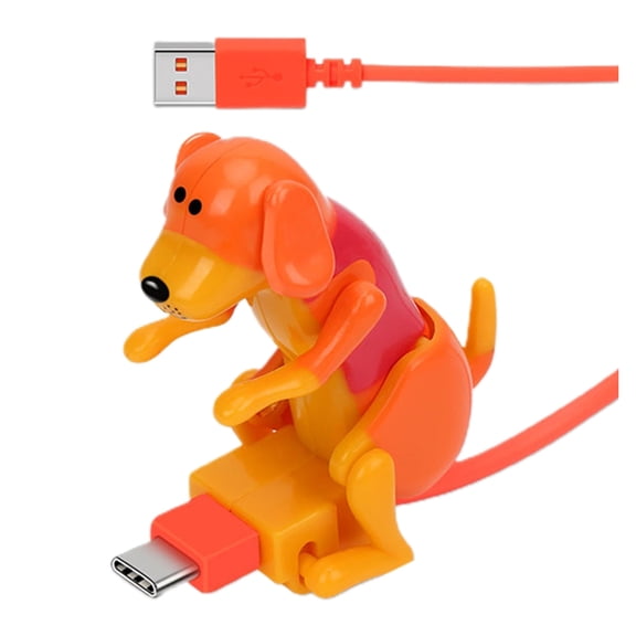 7829 （1 Pack）Moving Dog Fast Charging USB C Cable for Cellphone Tablets Funny for Touch Dog Phone Cable
