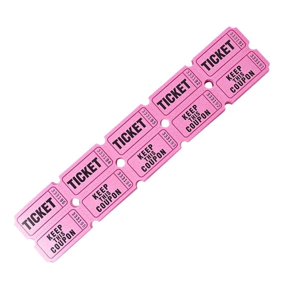 7829 100Pcs Event Lottery Tickets Double Roll Coated Paper Raffle Tickets For Concert