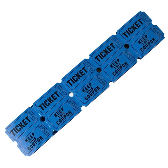 7829 100Pcs Event Lottery Tickets Double Roll Coated Paper Raffle Tickets For Concert