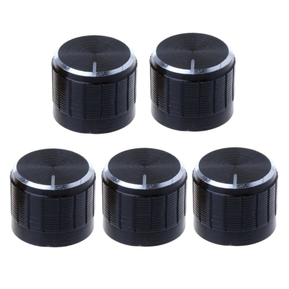 7829 10Pcs Metal Potentiometer Control Knob 6mm Shaft Hole Volumes Control Rotary Knob Replacement Guitar Pedal Knobs