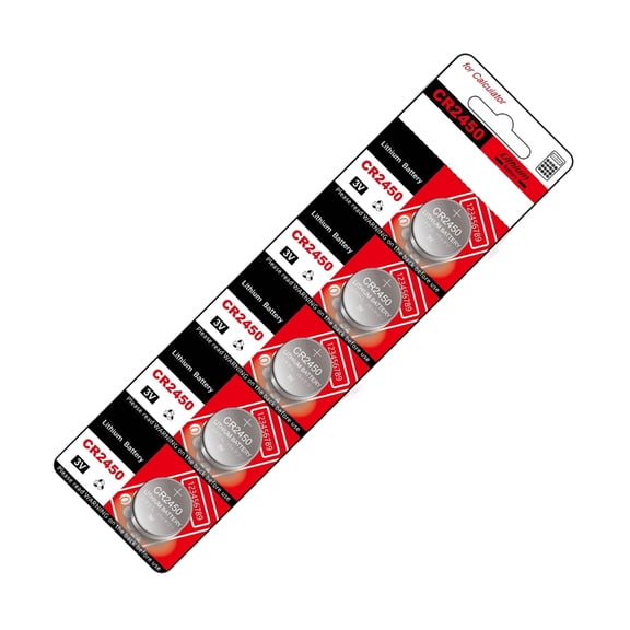 7829 10pcs/5pcs CR2450 Button Batteries 600mAh High Energy Density Replacement DL2450/ER2450/GPCR2450 for Watch