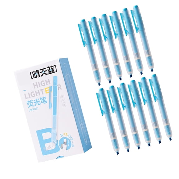 7829 12Pcs Pastel Highlighters for Students Eye Comfort Color Coding Study Office Use