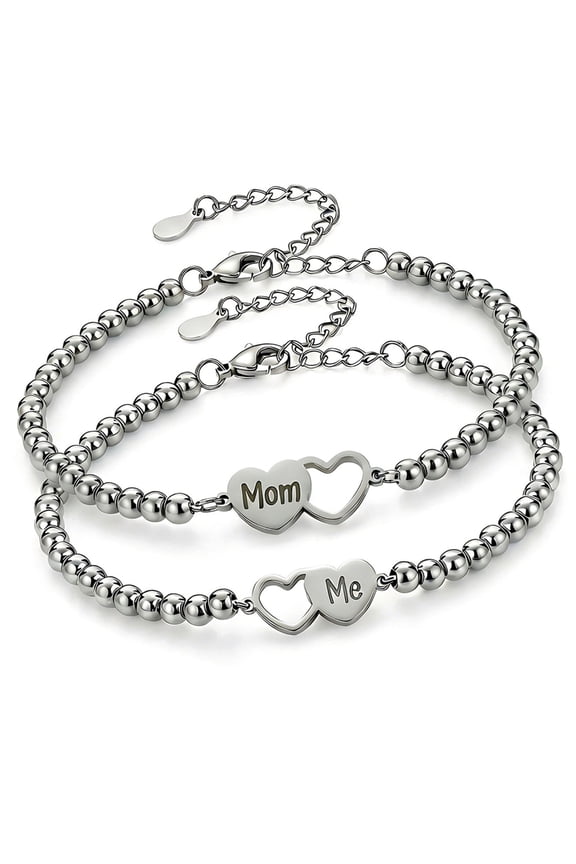 7829 2 Pieces Elegant Beaded Bracelets Jewelry For Mother And Daughter Bonding Moment